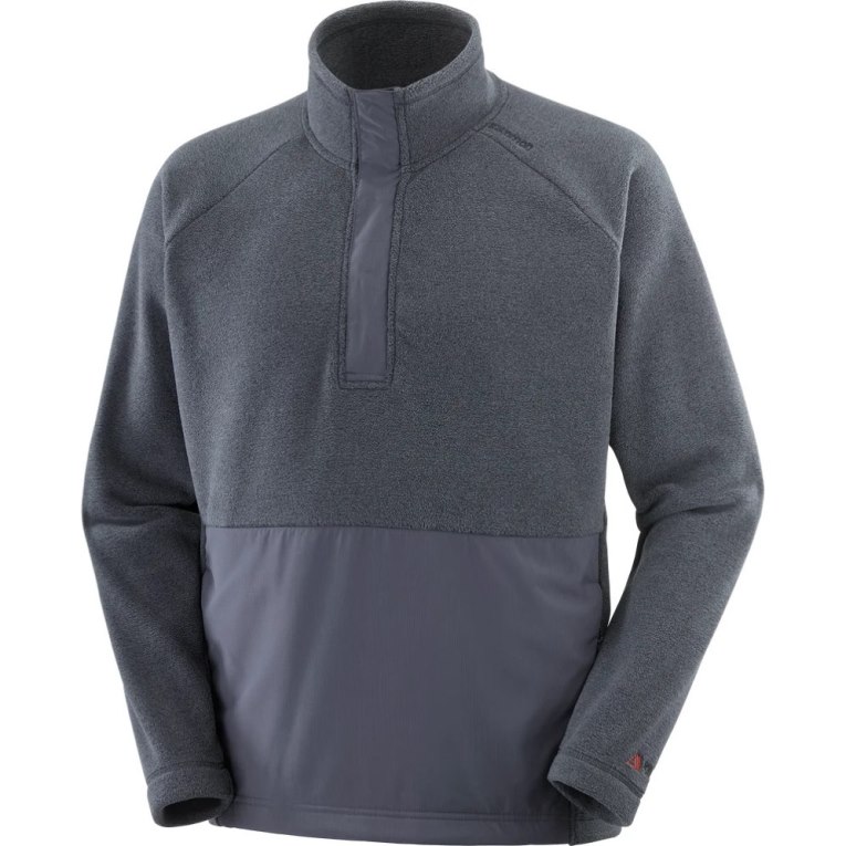 Dark Grey Salomon Outlife Polartec Halz Zip Women's Sweatshirt | PH 59463M